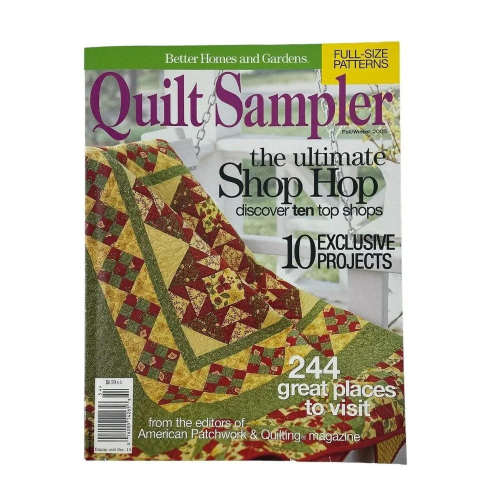 Better Homes‎ & Gardens Quilt Sampler Magazines 2004/2005 Lot of 4